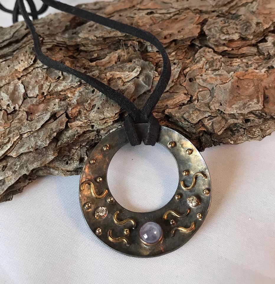 Metal And Pearl Medallion